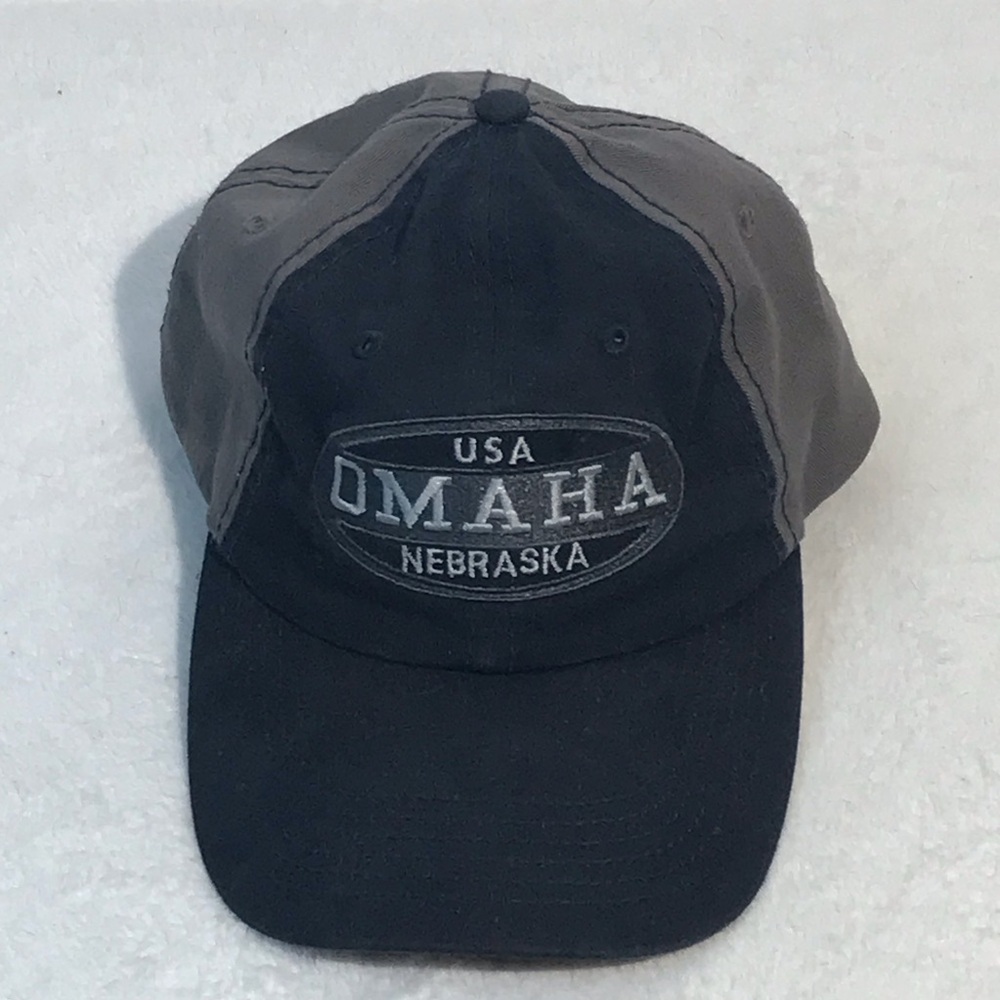 Gray and Black Omaha Nebraska USA Cap
